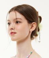 ビーズチェーンストラップヘアクリップ