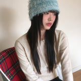 [Cashmere/12color] リモンラムウールラウンドクロップ長袖ニット
