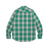 オーバーフィット格子縞チェックシャツ/OVERFIT PLAID CHECK SHIRT-GREEN+PINK