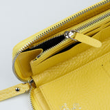 クロコダイルエンボラージウォレット/CROCODILE EMBO LARGE WALLET-LEMON