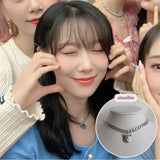 Melbie The Cat Series - Cat face Bold Chain Choker Necklace (Silver ver.) (Rapper Lee Youngji Necklace)