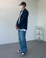 カットオーバーチェックシャツ / Cutting over-checkered shirt (6628254056566)