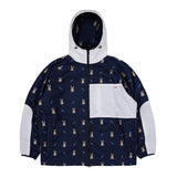 ロイヤルフリースフードジャケット / BSR2223FWJK103 ROYAL FLEECE HOODED JACKET MINI BEAR RABBIT NAVY