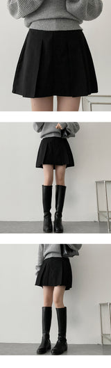 レノンベンダブルピンタックリンクルミニスカート/Renon Bendable Pin Tuck Wrinkle Mini Skirt