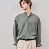 オーバーフィットプルオーバーシャツ/Overfit Pullover Shirts S58 Khaki Gray