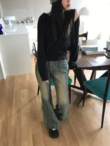 リーズブーツカットデニムパンツ