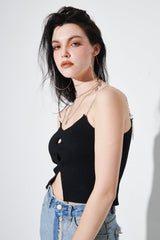 チェーンノースリーブトップ/CHAIN SLEEVELESS TOP