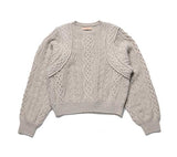 Heavy Twisted Knit Pullover (Melange Brown) (6643872333942)
