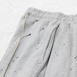 painting side tuck string sweat pants