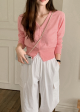 Basic V-neck Knit Cardigan (11color)