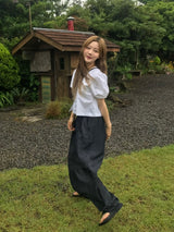 Allium pintuck blouse