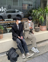 フレンチ3ボタンセットアップパンツ