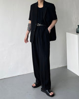 CR スローリネン半袖ジャケット / CR Slow Linen Half Sleeve Jacket (2 colors)