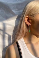 no.213ピアス / no.213 earring silver green