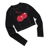 ビッグチェリークロップラッシュガード / BIG CHERRY CROP RASHGUARD [BLACK]