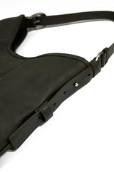 Hバックルソフトレザーダンプリングバッグ / H-Buckle Soft Leather Dumpling Bag (khaki)