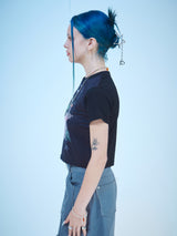 アクアリウムクロップTシャツ / AQUARIUM CROP T-SHIRTS(BK)