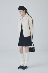 ビーガンレザーラインファージャケット / Vegan Leather Line Fur Jacket