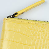 クロコダイルエンボラージウォレット/CROCODILE EMBO LARGE WALLET-LEMON