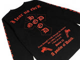 I FEAR NO EVIL LS TEE - BLACK/RED (6635531763830)