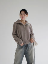 2WAYハイネックニットジップアップ / Two-way high-neck knit zip-up (2color)