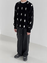 Hall round punching knit