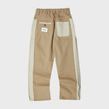 CONTRAST COTTON WIDE PANTS (BEIGE) (6603667079286)