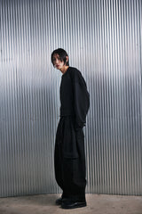 H-T CARGO BALLOON SWEAT PANTS (Black) / カーゴバルーンスウェットパンツ