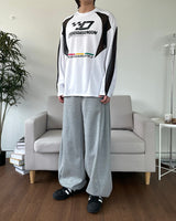 サイドスナップワイドスウェットパンツ
