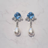 Cushion Square crystal Piercing - Light Sapphire