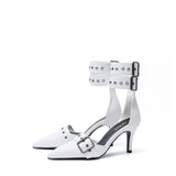 Buckle Point Stiletto Heel(White)