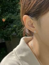 [92.5silver] グライズキュービックピアス