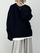 ウールニットスウェットシャツ/wool knit sweatshirt