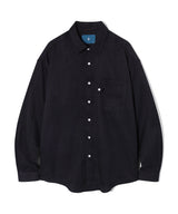 デニムツイルテクスチャーシャツ/Denim Twill Texture Shirt S120 Black