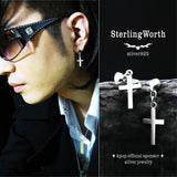 ナイーブクロスD-2シルバーイヤリング / Naive Cross-D2 silver earring (4593052352630)