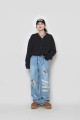 ビンテージワイドデニムパンツ/ vintage wide denim pants