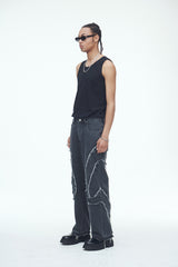 コンマデニムパンツ/Comma Denim Pants Grey