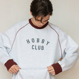 ホビークラブラグランスウェットシャツ/HOBBYCLUB RAGLAN SWEATSHIRT_BURGUNDY