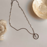 コインブラッククロス2ウェイネックレス/ky Coin Black Cross Two Way Necklace