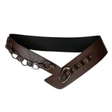 Chain leather belt