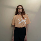 ペールオレンジリボンTシャツ