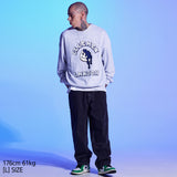 ARCH PRINTING PAINTING SWEAT SHIRT-WHITE MELANGE