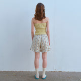 ラッフルヘムショーツ (ウォールペーパー) / RUFFLE HEM SHORTS, BEIGE (WALL PAPER)
