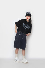 バミューダカーゴデニムハーフパンツ