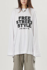 Freestyle printing over long sleeve
