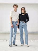 ワイドデニムパンツ / M160 WIDE DENIM PANTS_LIGHT BLUE