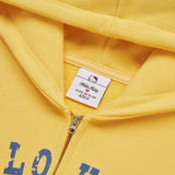 acme de la vie / Sanrio HELLO KITTY LETTERING CROP HOODIE ZIP UP YELLOW
