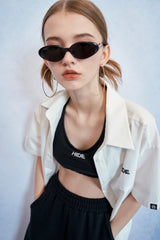 HIDE Cutting Half Sleeves Shirt (White) (6570994991222)