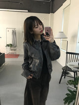 Arcti leather blouson jacket