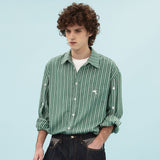 オープンスリーブストライプシャツ / Open sleeve stripe shirts